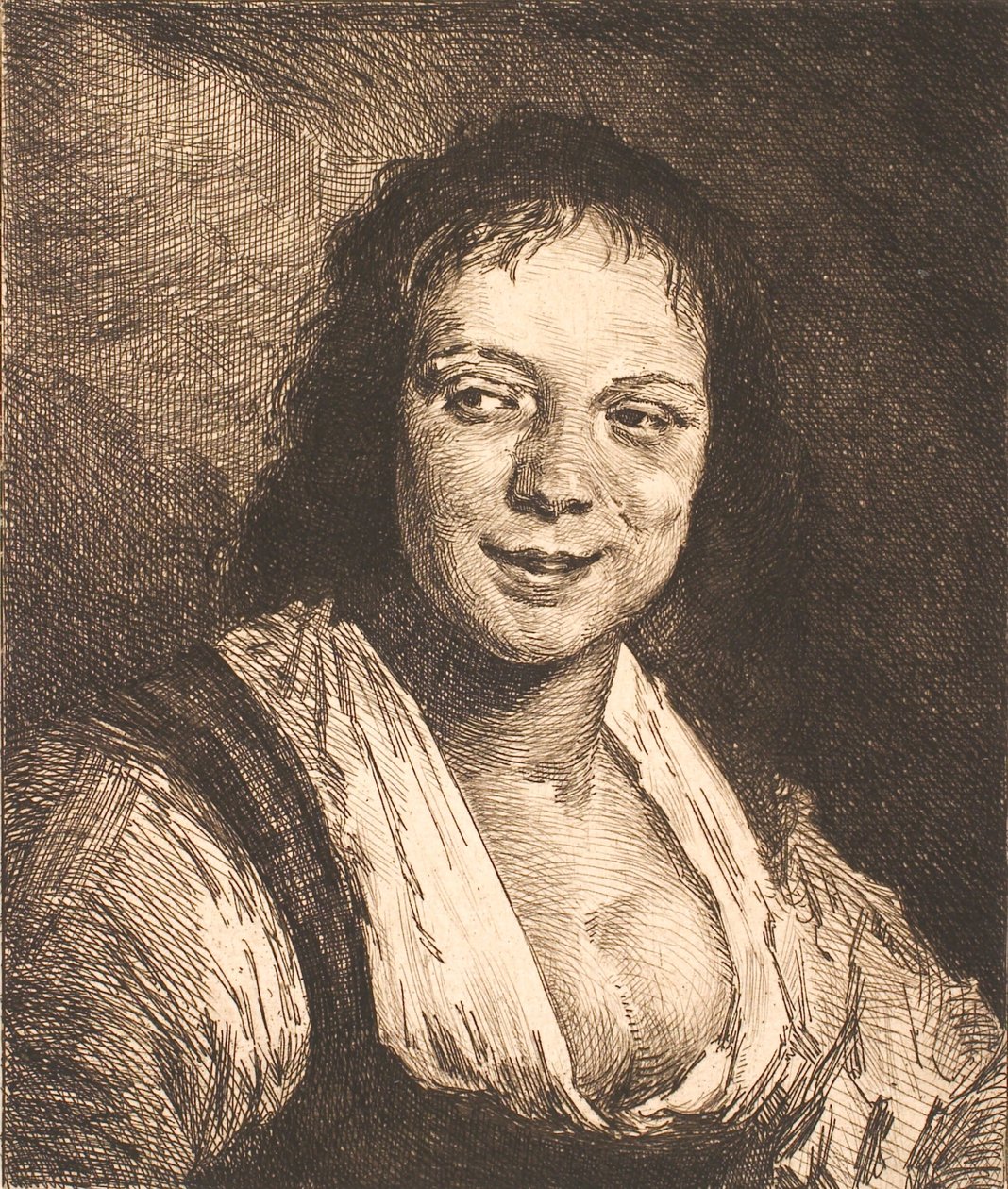 Niña sonriente, después de Frans Hals de Frans Schwartz