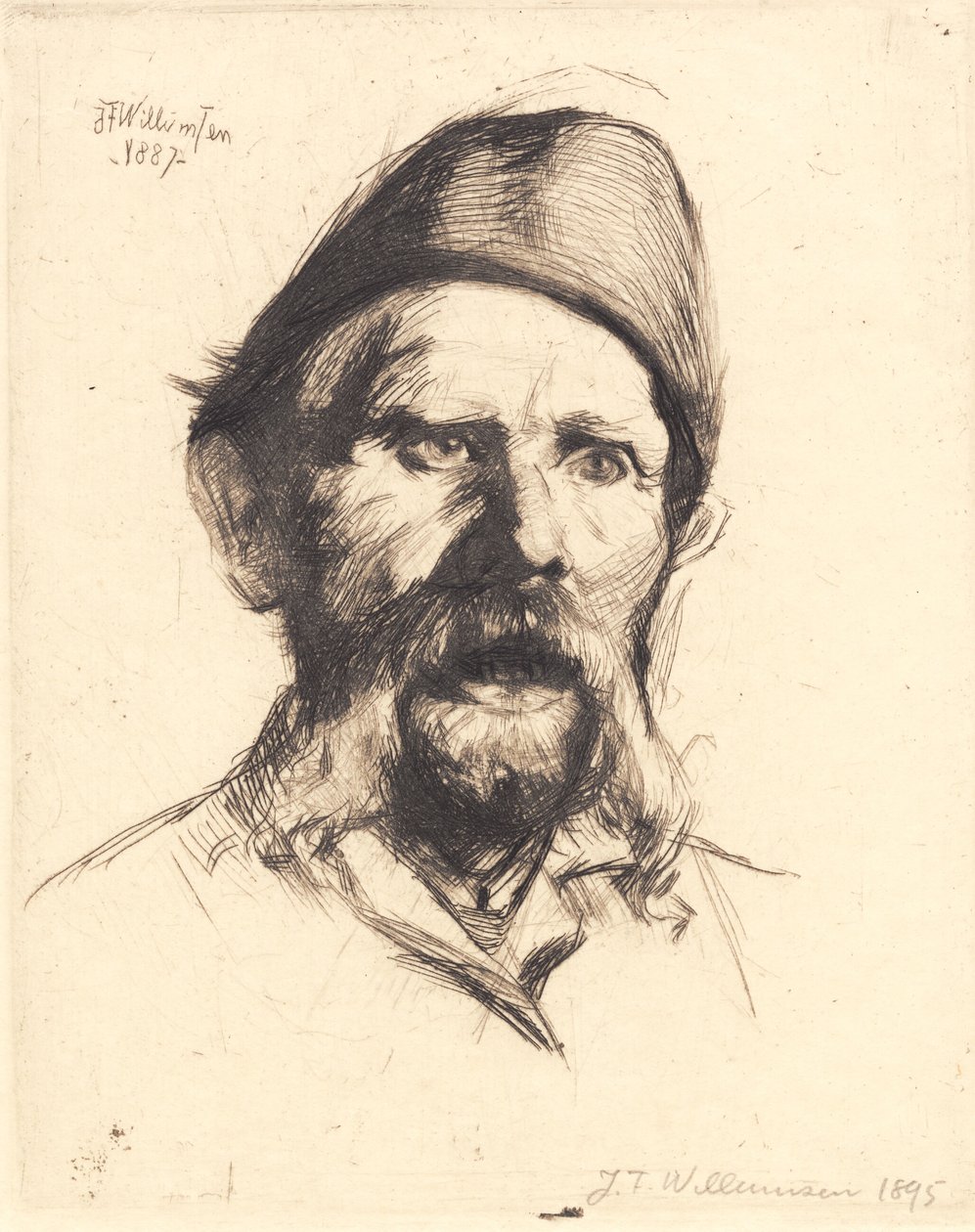 Retrato del supervisor en el hospital de Frederiksberg Frantz Peter Neidthardt de Frans Schwartz