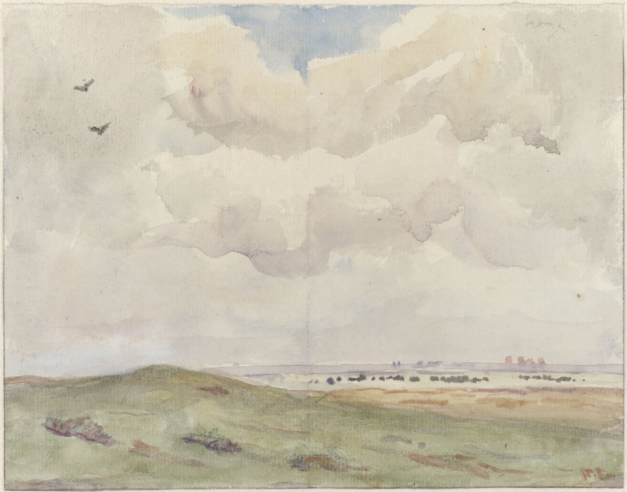 Paisaje de dunas con rebaño de Frans Alexander Evert Lodewijk Smissaert