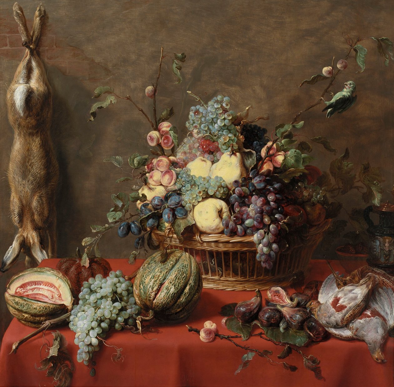 Bodegón con fruta y liebre muerta de Frans Snyders