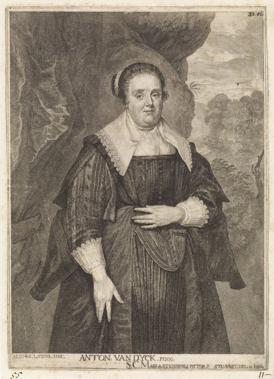Retrato de una mujer desconocida Theatrum Artis Pictoriae (título de la serie) de Frans van Stampart