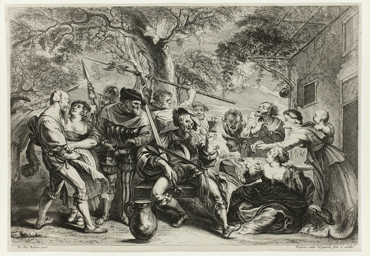 Soldados y Campesinos de Frans van den Wyngaerde