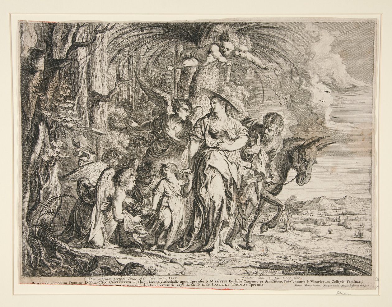 La huida a Egipto de Frans van den Wyngaerde