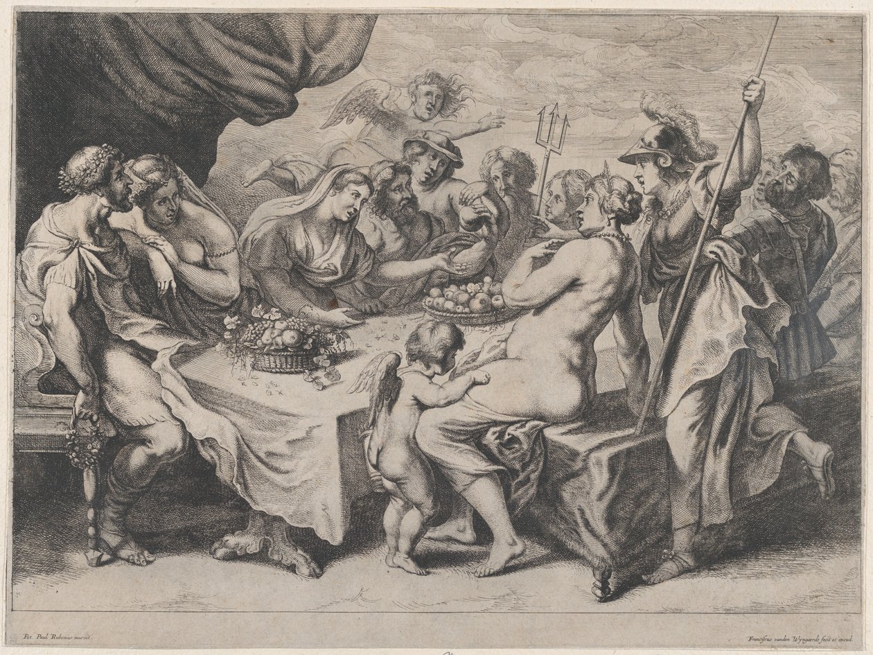 El Banquete de Bodas de Peleo y Tetis, 1636-1679 de Frans van den Wyngaerde