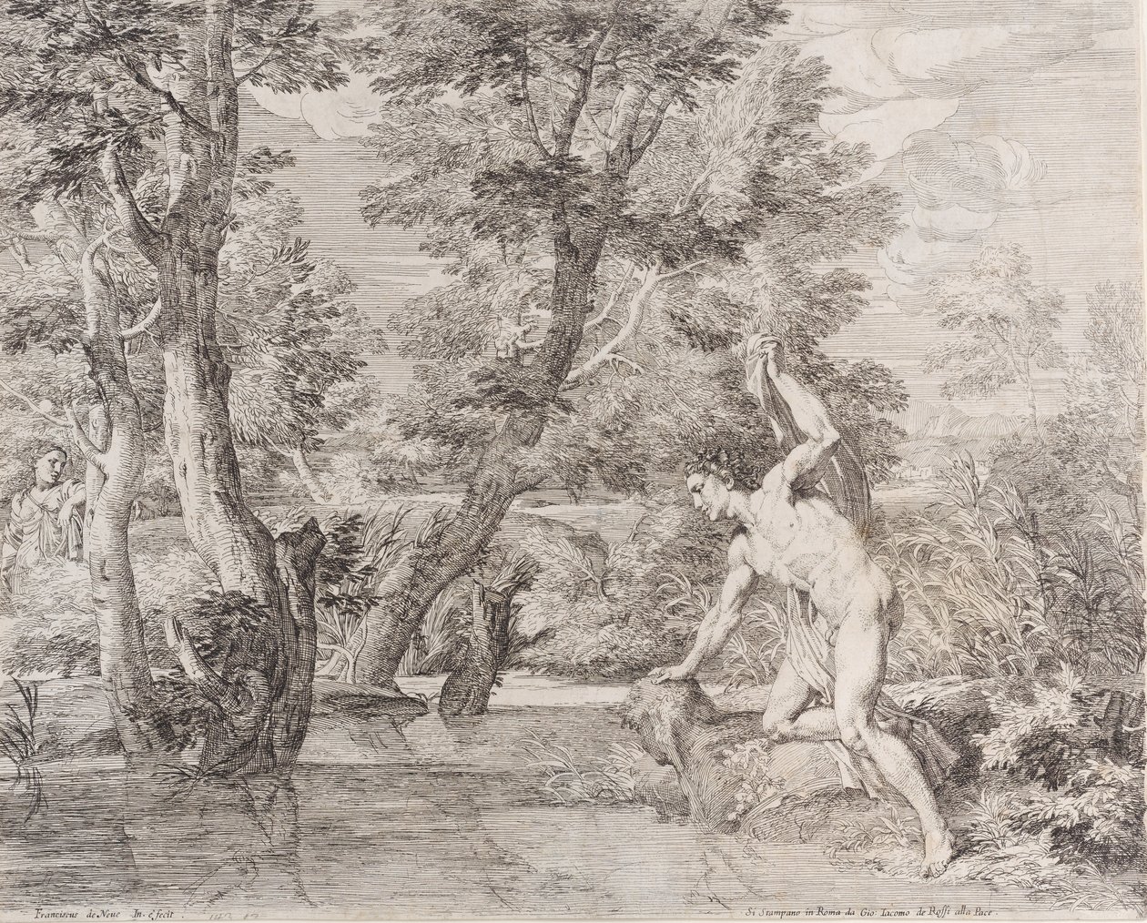 Narciso y Eco, siglo XVII de Frans van der Neve