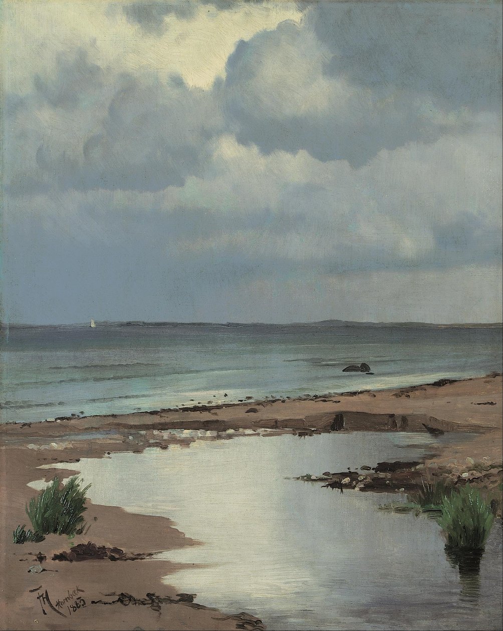 Desde la playa de Hornbæk de Frants Henningsen