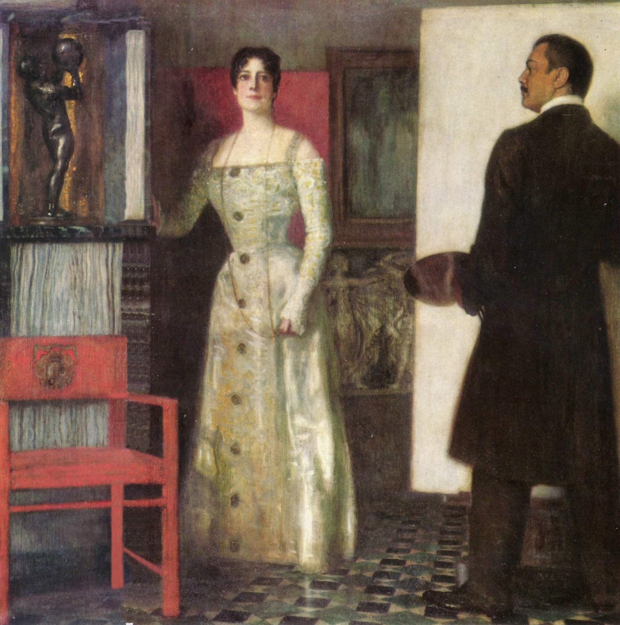 Autorretrato del pintor y su esposa en el estudio de Franz von Stuck