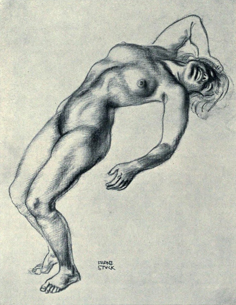 Dibujo de desnudo de Franz von Stuck