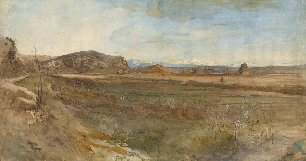 Paisaje de Campagna en la Vía Flaminia de Franz Albert Venus