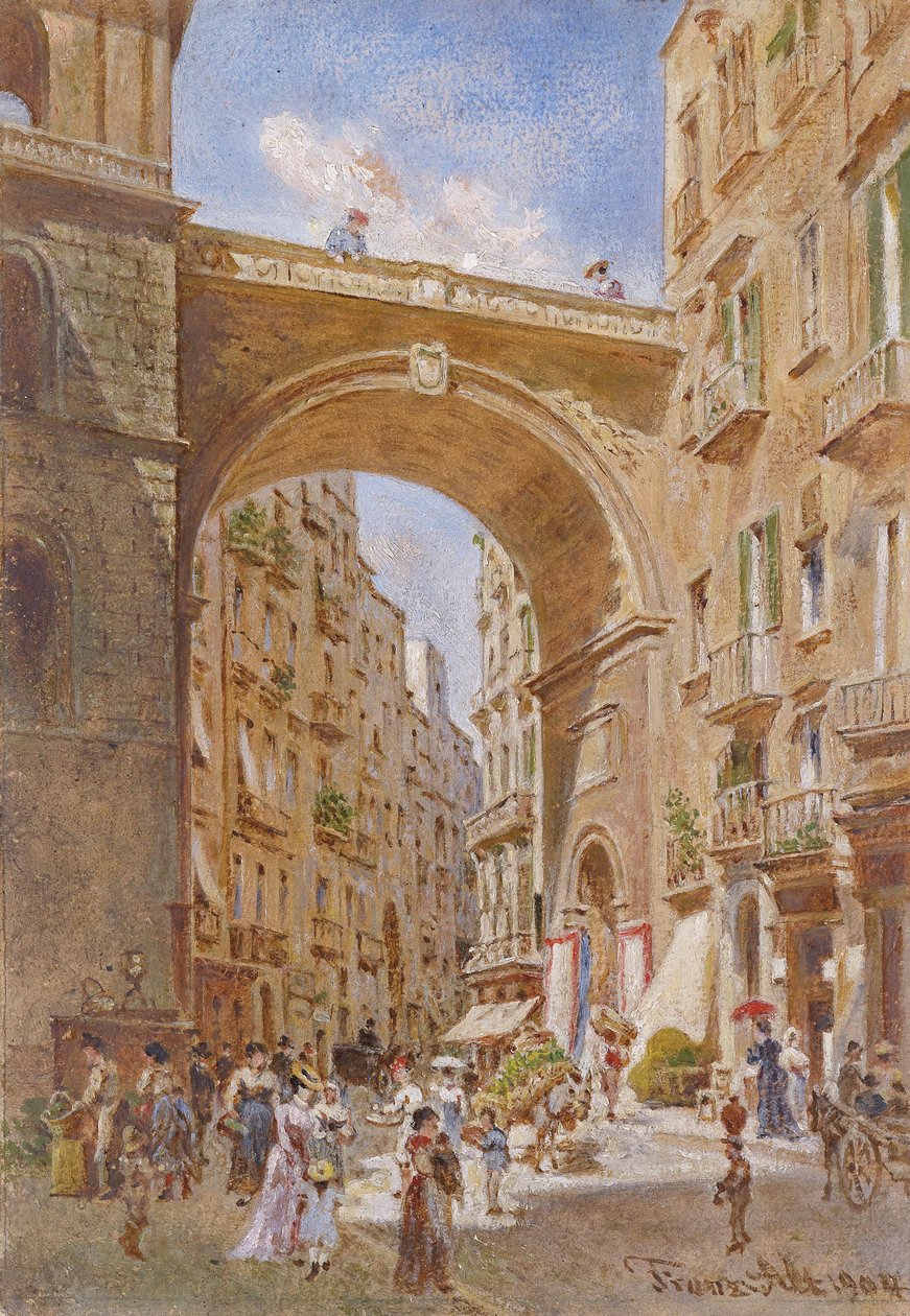 El puente Chiaia en Nápoles de Franz Alt