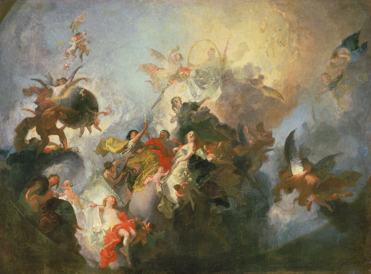 La glorificación de la Orden de los Premonstratenses, c.1765 (boceto) de Franz Anton Maulbertsch