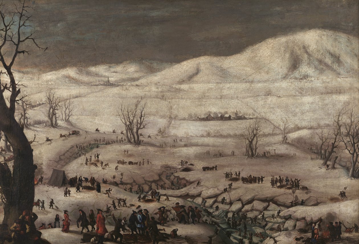 Pesca en el lago Cerknica de Franz Anton von Steinberg