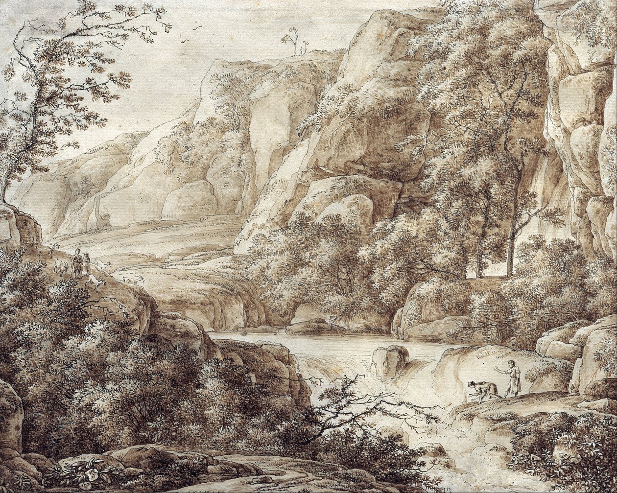 Paisaje montañoso de Franz Innocenz Kobell