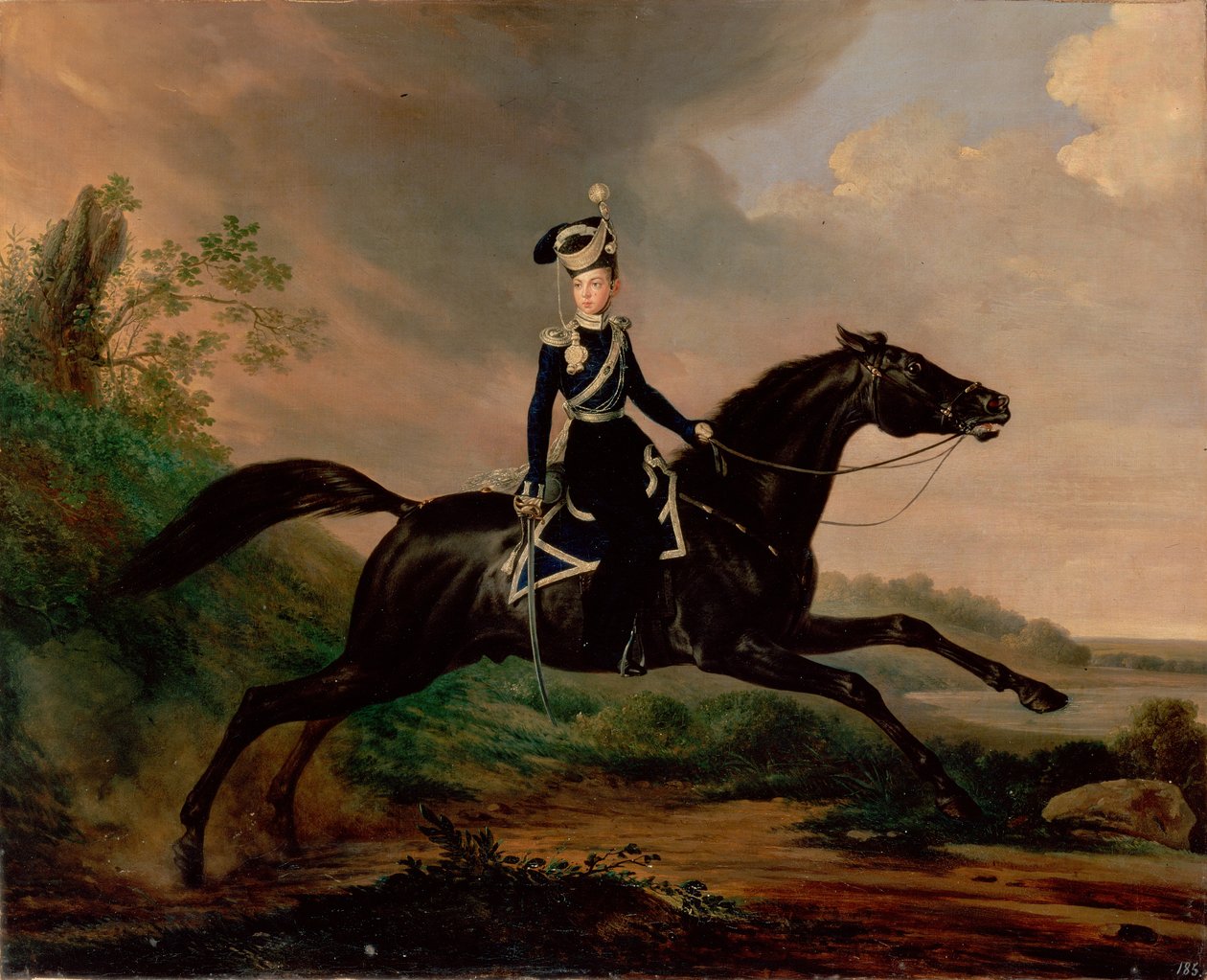 Retrato ecuestre del Gran Príncipe Alexander Nikolayevich de Franz Krüger