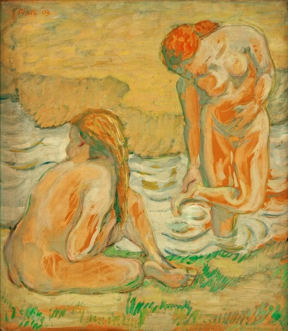 Composición de desnudos II (Dos mujeres bañándose) de Franz Marc