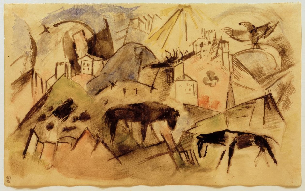 La pobre tierra de Tirol de Franz Marc