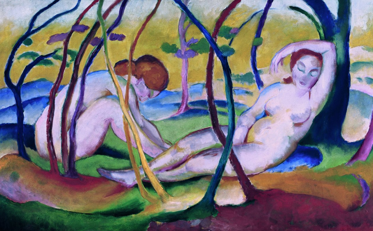 Desnudos bajo los árboles de Franz Marc