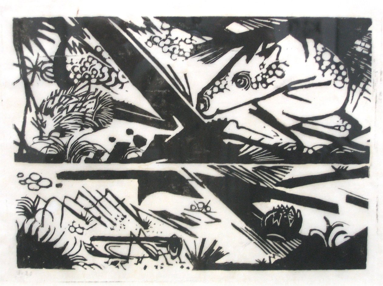 Caballo y erizo de Franz Marc