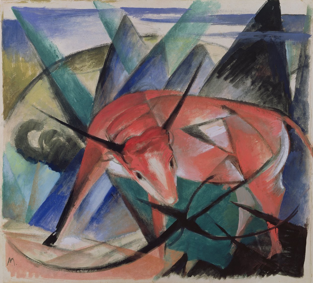 Toro rojo de Franz Marc