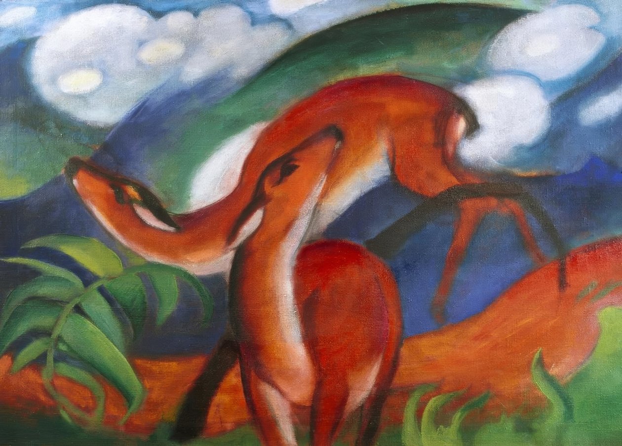 Ciervos rojos II de Franz Marc