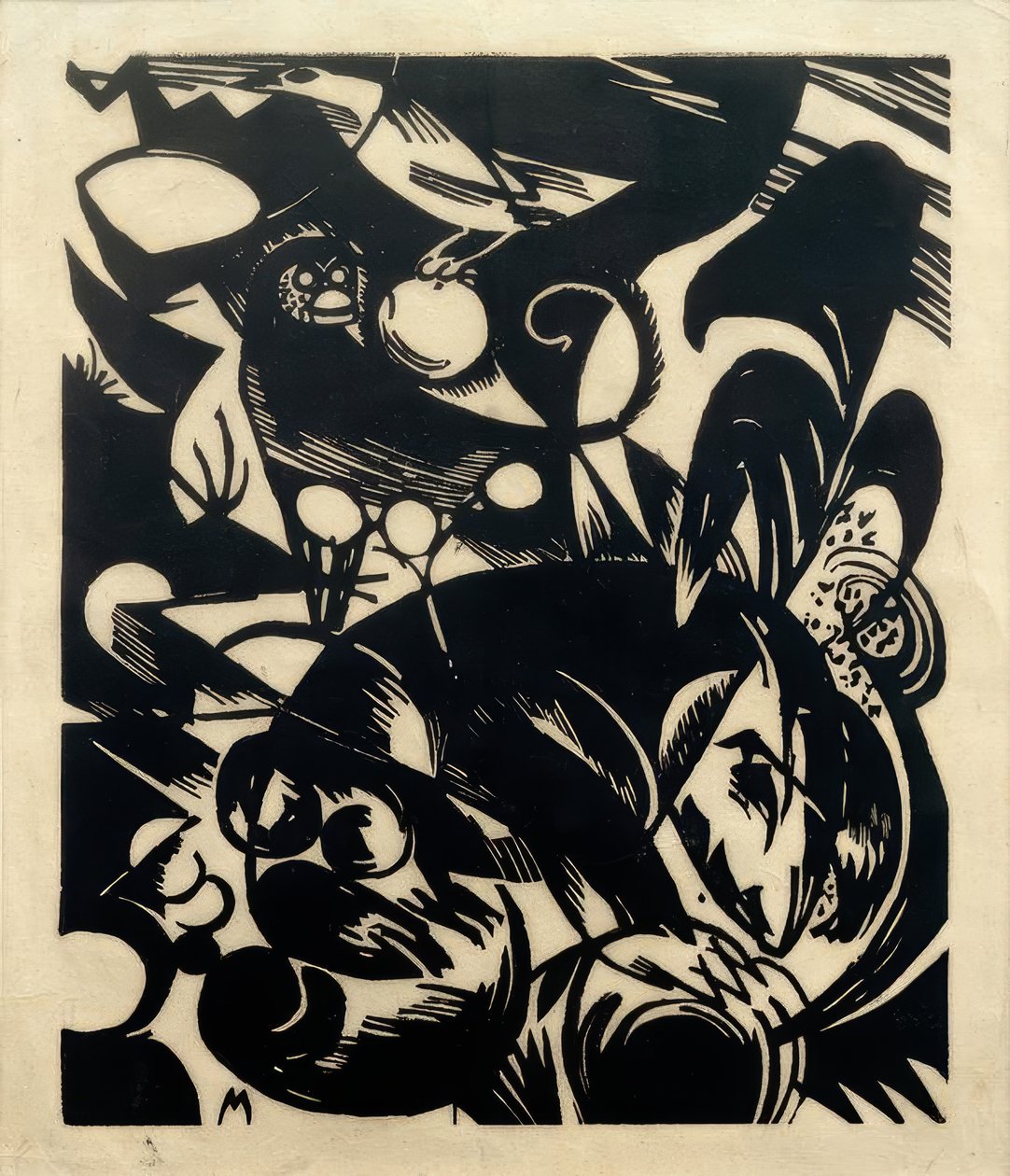 Historia de la creación I (El babuino) de Franz Marc