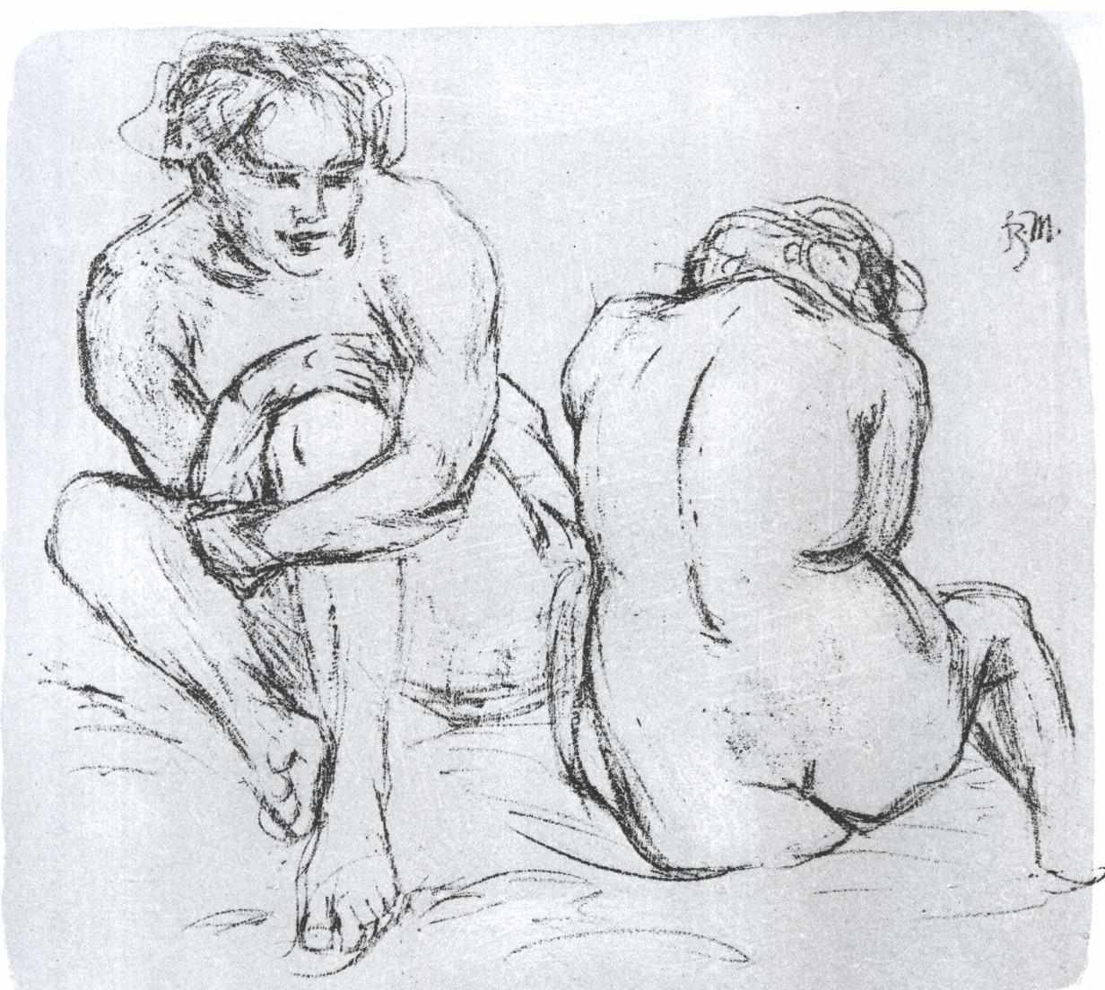 Dos desnudos de Franz Marc
