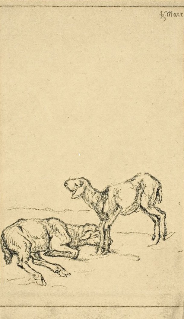 Dos corderos de Franz Marc