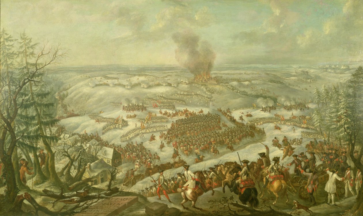 La batalla de Maxen, noviembre de 1759 de Franz Paul Findenigg
