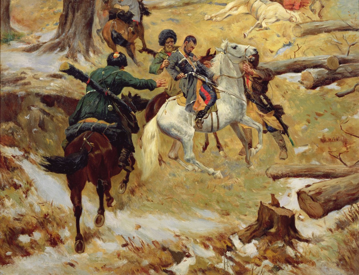 La muerte del General Mayor Sleptsov en Chechenia de Franz Roubaud