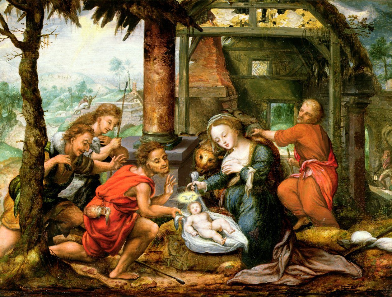 Adoración de los Pastores de Franz Verbeeck or Verbeecq