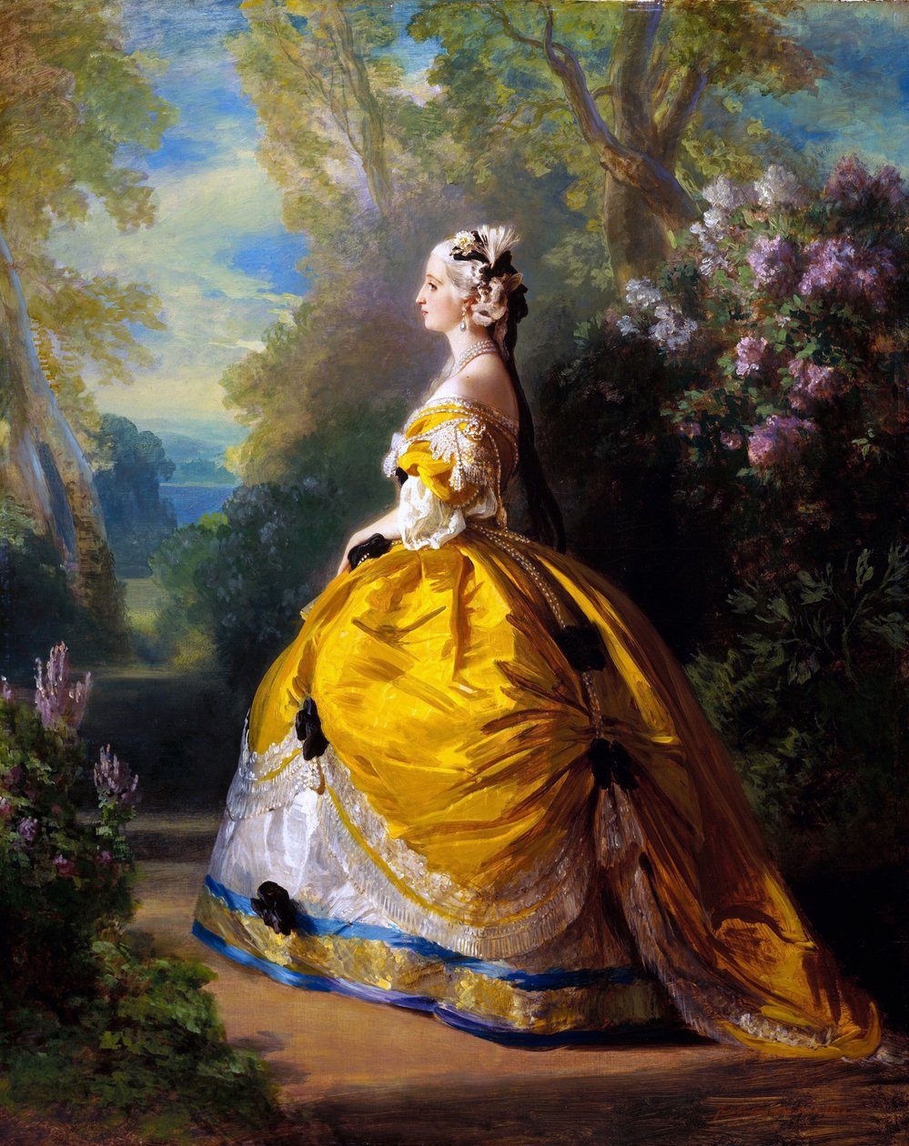 La Emperatriz Eugenia a la Marie-Antoinette de Franz Xaver Winterhalter
