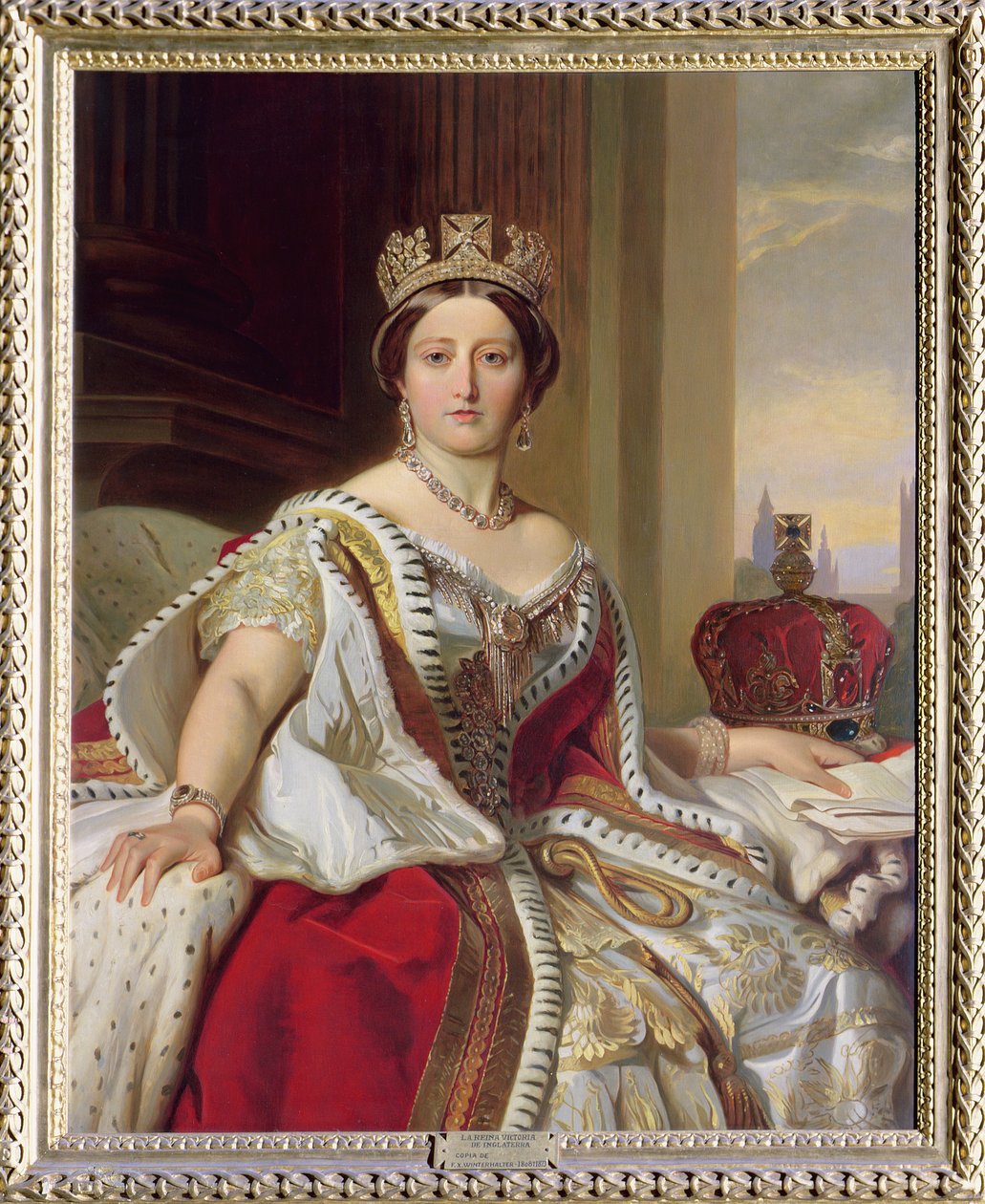 Retrato de la Reina Victoria (1819-1901) 1859 de Franz Xaver Winterhalter