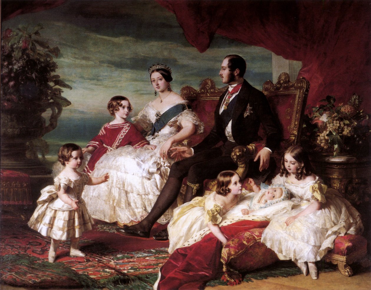 Reina Victoria, Príncipe Alberto y sus hijos de Franz Xaver Winterhalter