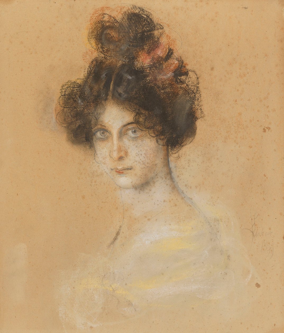 Retrato de la bailarina de cancán australiana Saharet de Franz von Lenbach