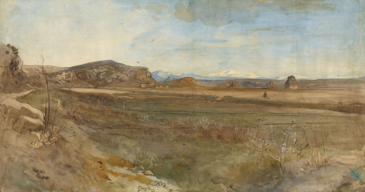 Paisaje de Campagna en la Via Flaminia de Franz Albert Venus