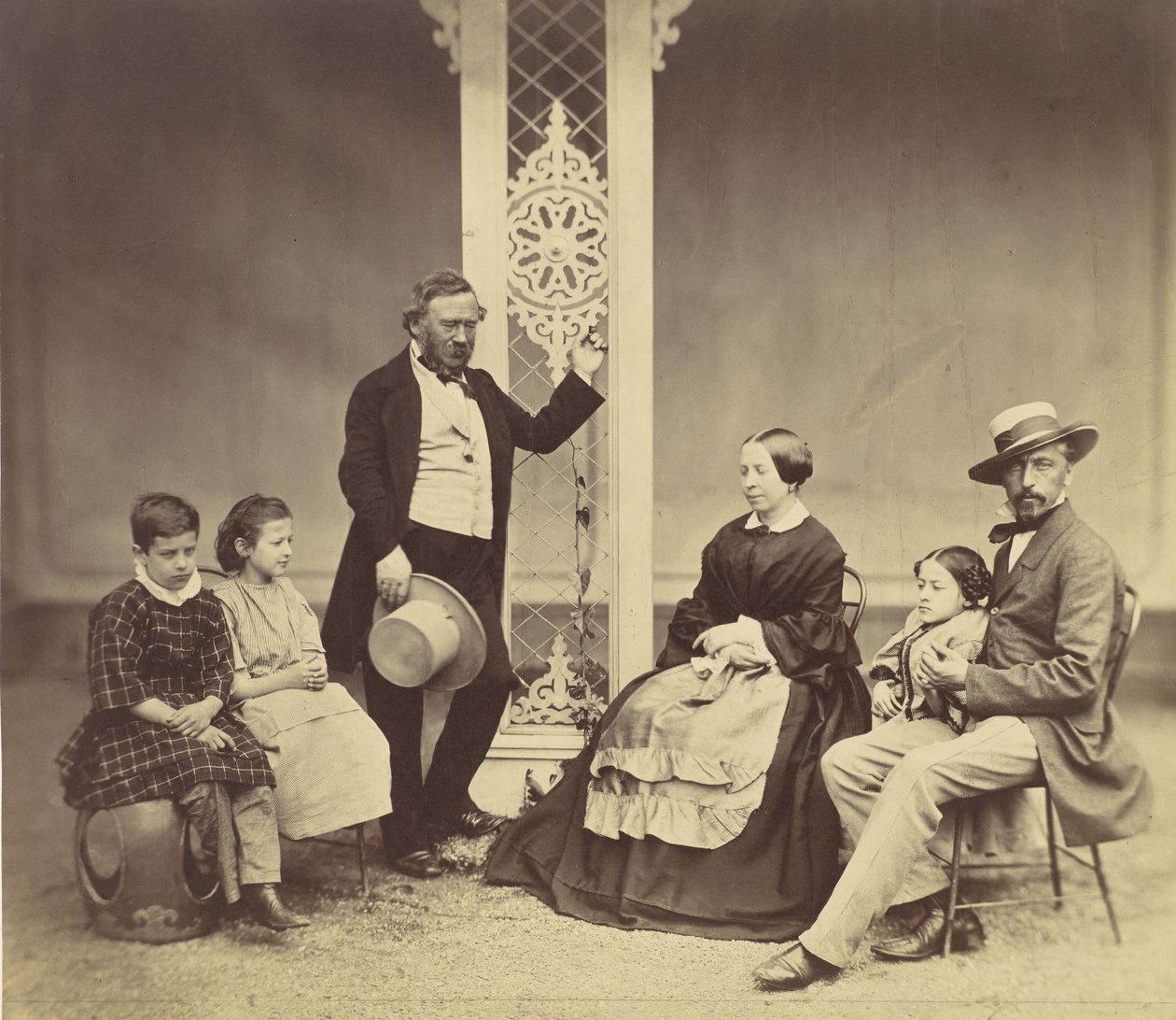 [Retrato de grupo de seis personas], 1850s-60s de Franz Antoine