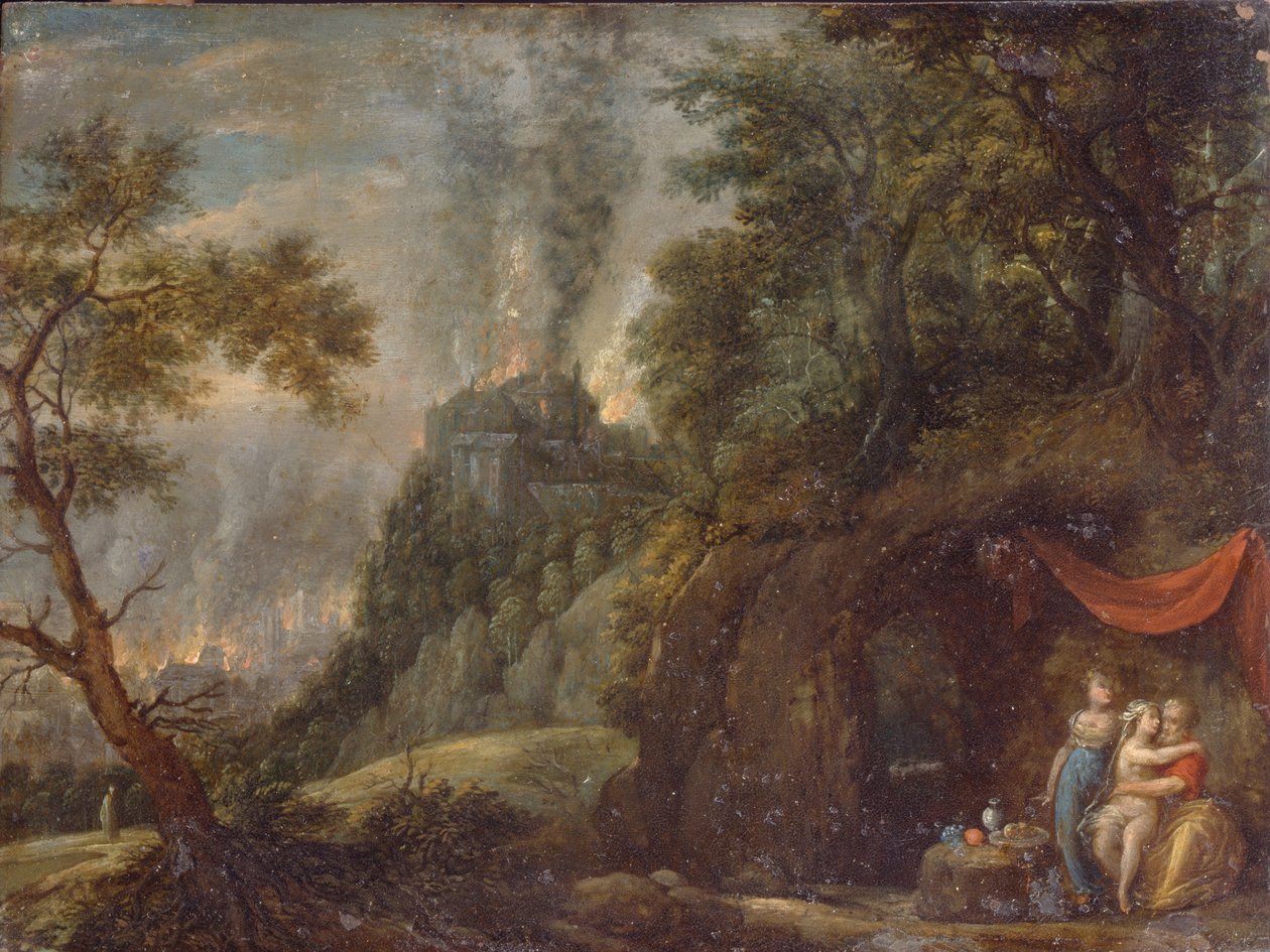 Lot y sus hijas, 1720s de Franz Anton Hartmann