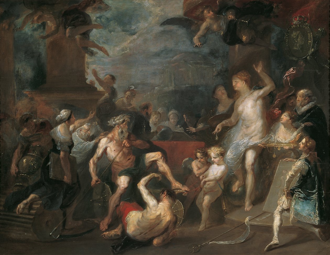 Alegoría de una ceremonia de premiación en la Academia de Viena bajo Wenzel Anton Prince von Kaunitz-Rietberg de Franz Anton Maulbertsch