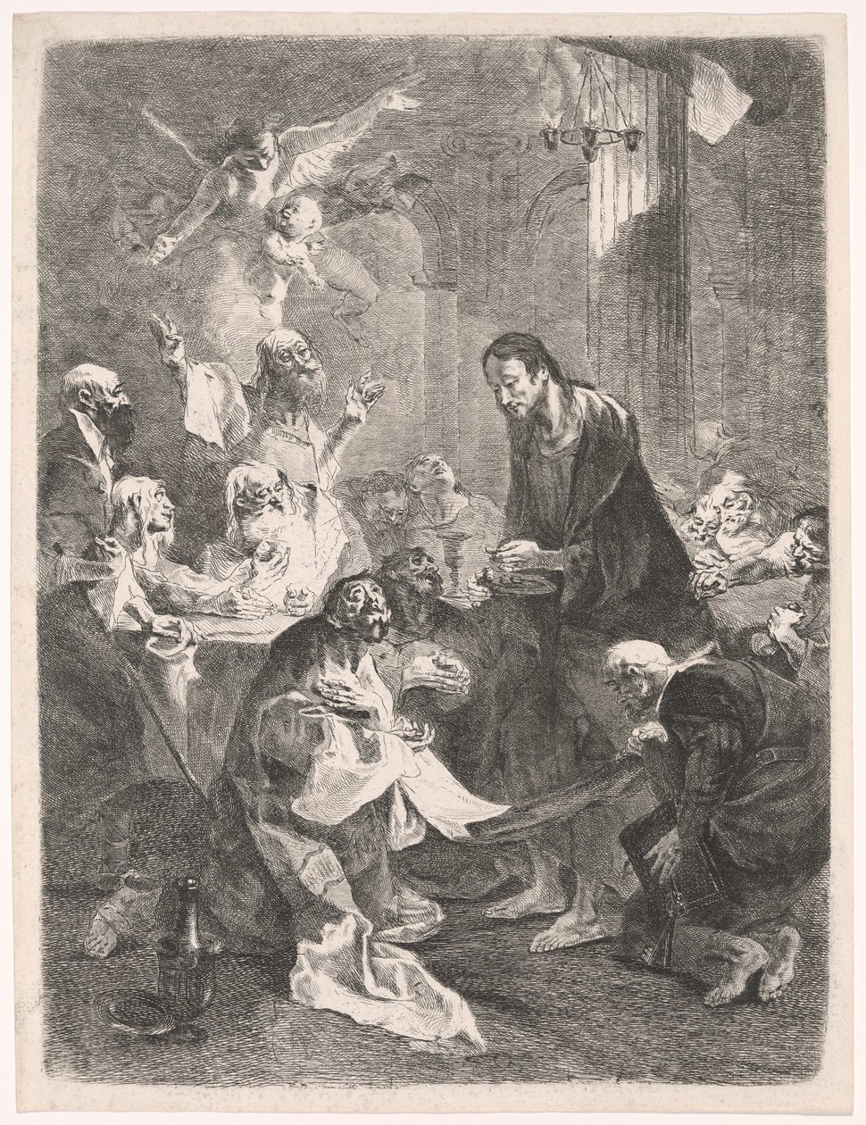 La Santa Cena de Cristo y los Apóstoles de Franz Anton Maulbertsch
