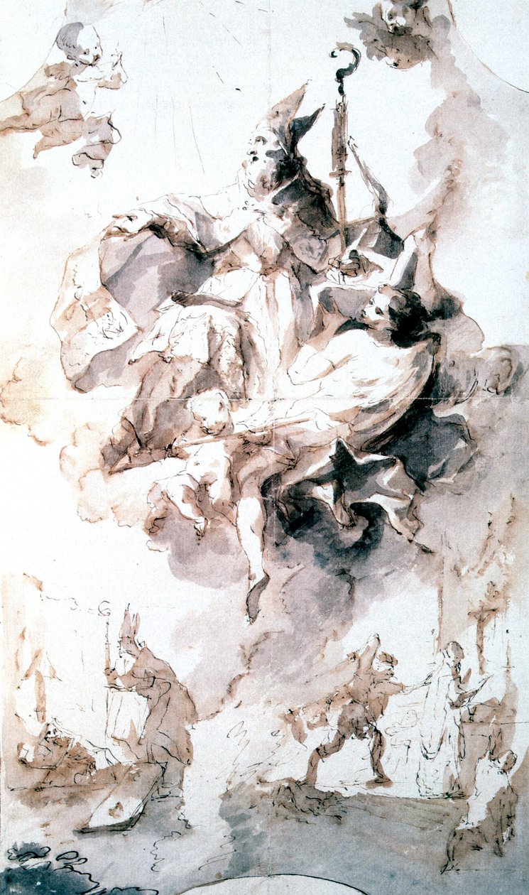 Gloria Coronada de San Estanislao, c1744-1796 de Franz Anton Maulbertsch