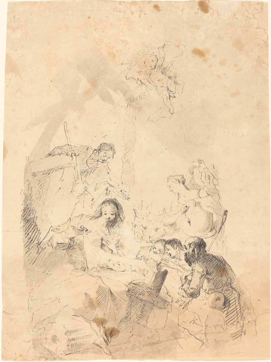 La adoración de los pastores de Franz Anton Maulbertsch