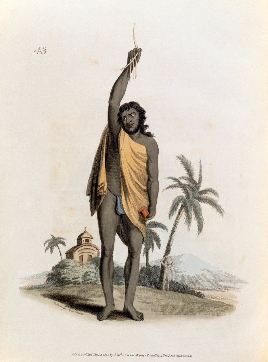 Sacerdote hindú, publicado por Edward Orme, 1804 de Franz Balthazar Solvyns