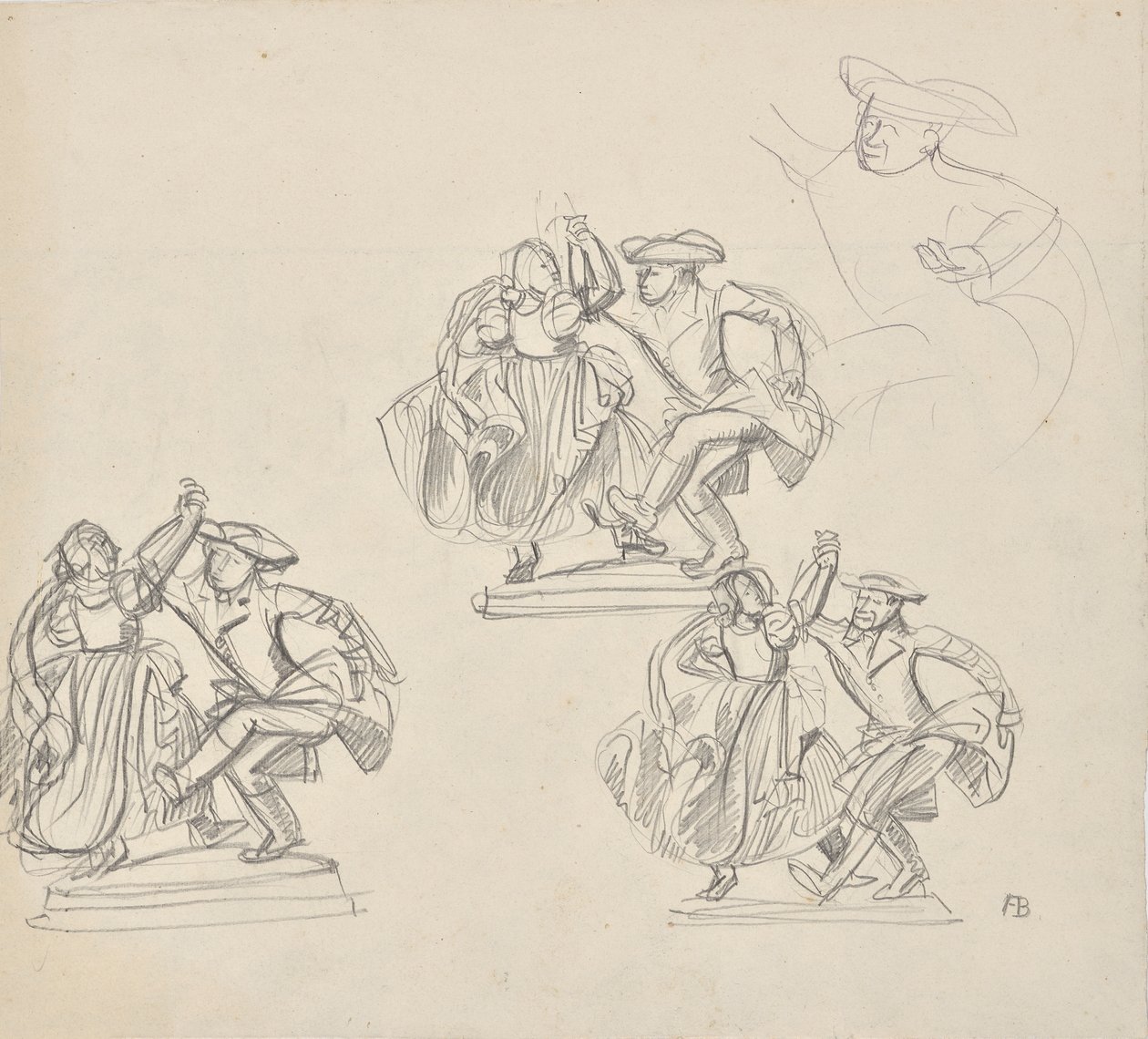 Diseños para la fuente del granjero en Neutitschein de Franz Barwig d. Ä.