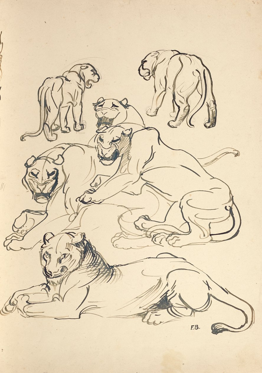 Seis pumas de Franz Barwig d. Ä.