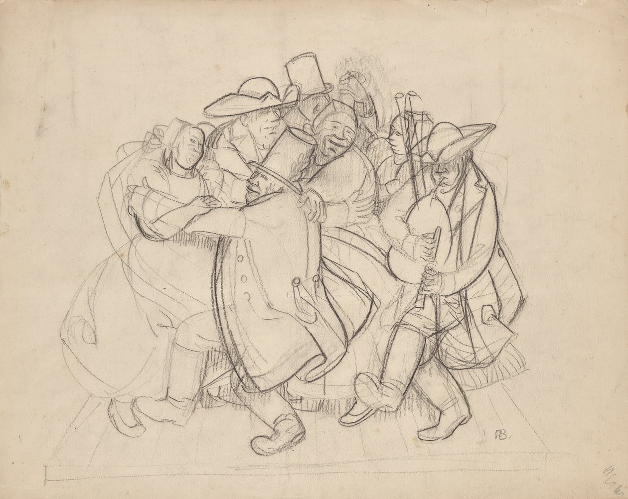 campesinos bailando de Franz Barwig d. Ä.