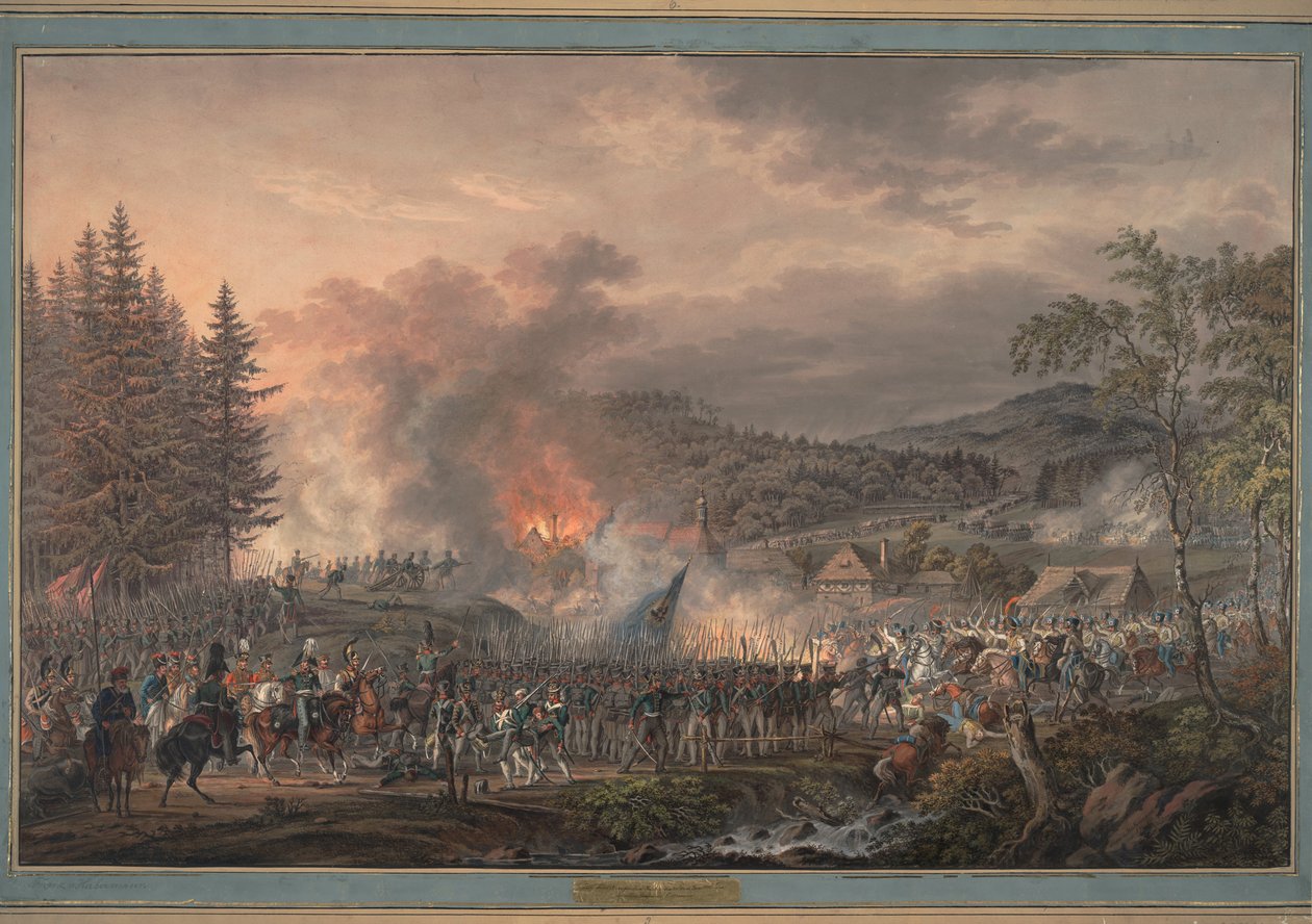 Regimiento de la Guardia de Vida Rusa bajo el mando del Conde Ostermann-Tolstoy, 1813 de Franz Edler Habermann von