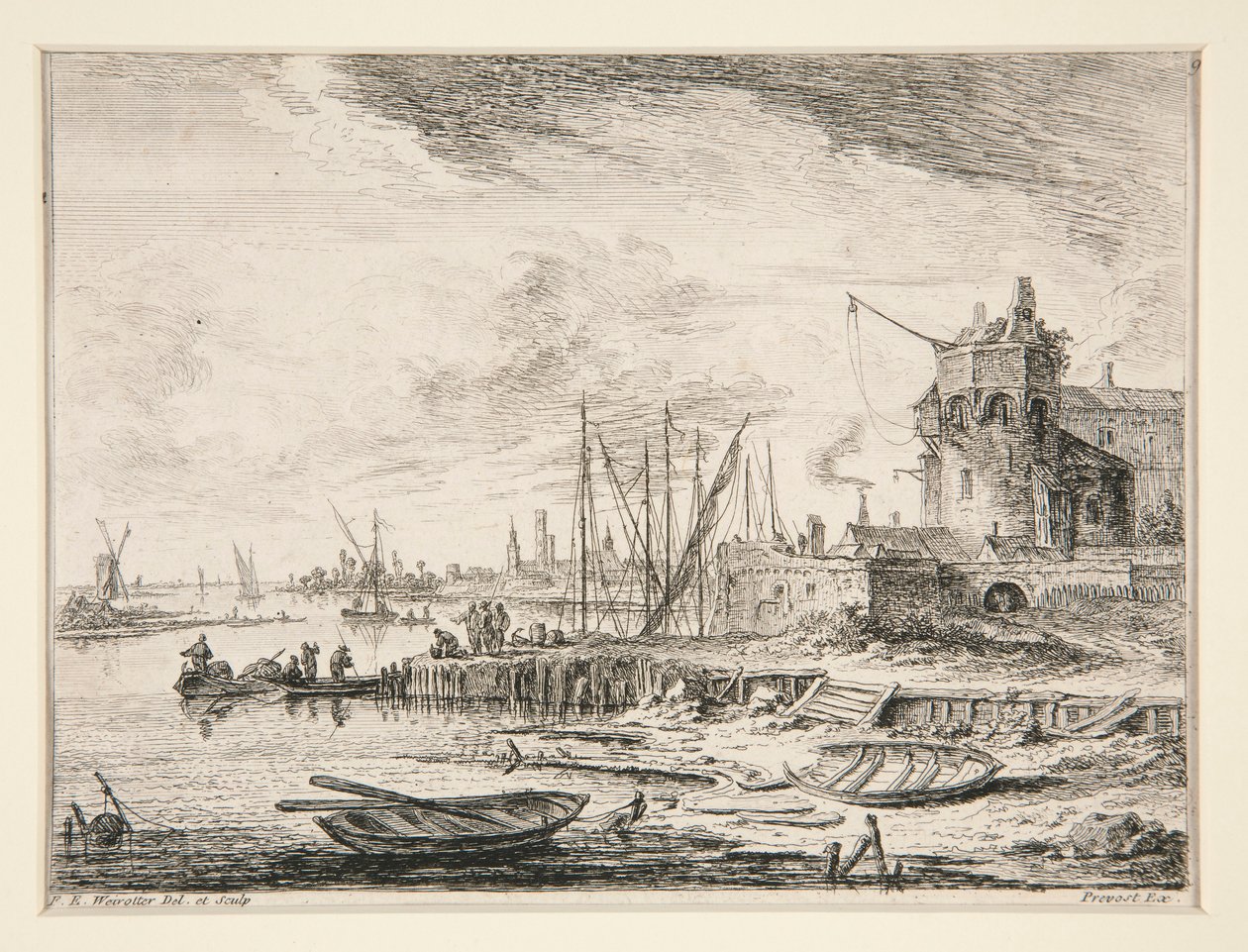 Vista de un puerto #9 de Franz Edmund Weirotter