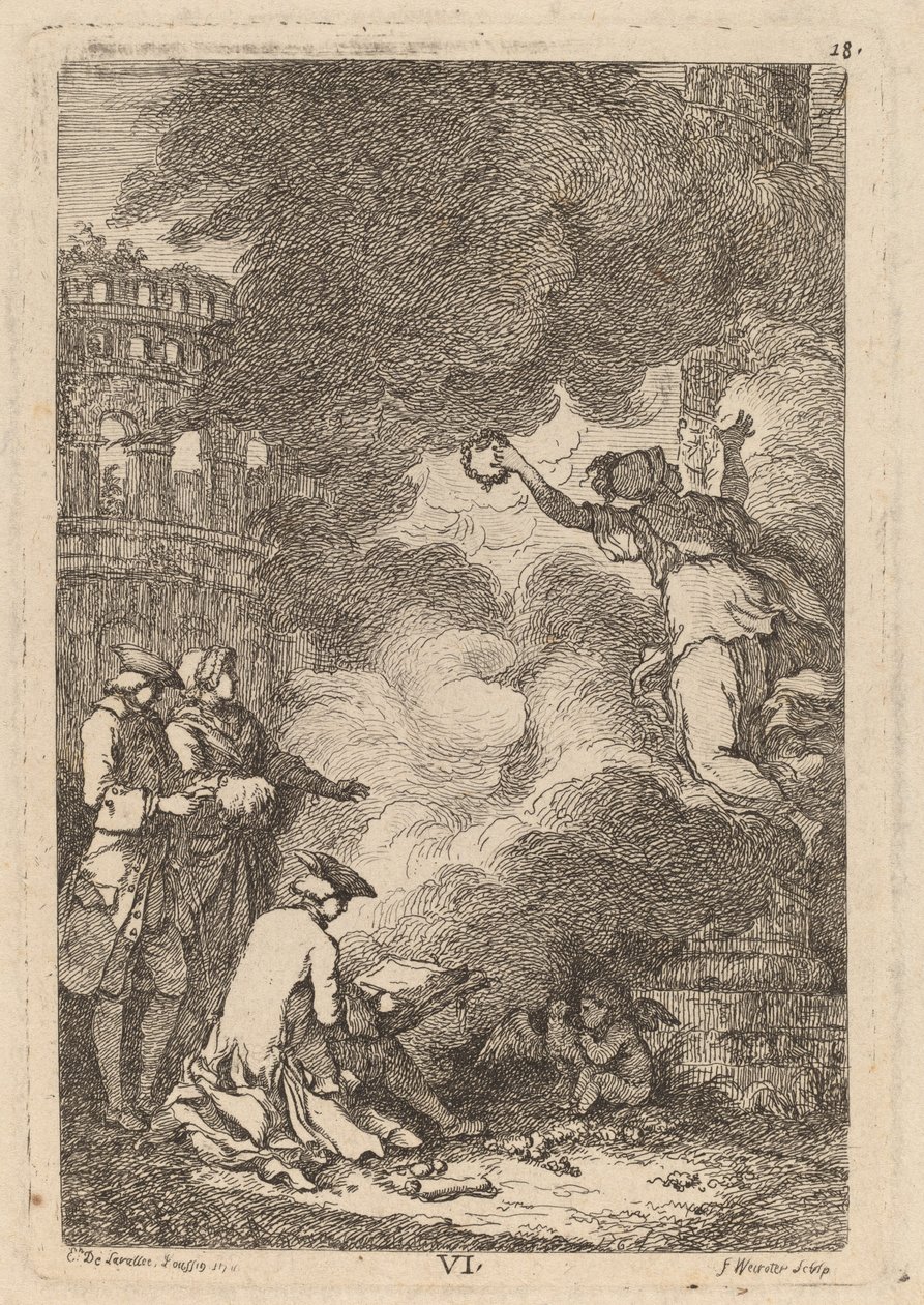 En la Venuta en Roma: pl. 6 de Franz Edmund Weirotter after Étienne de Lavallée Poussin
