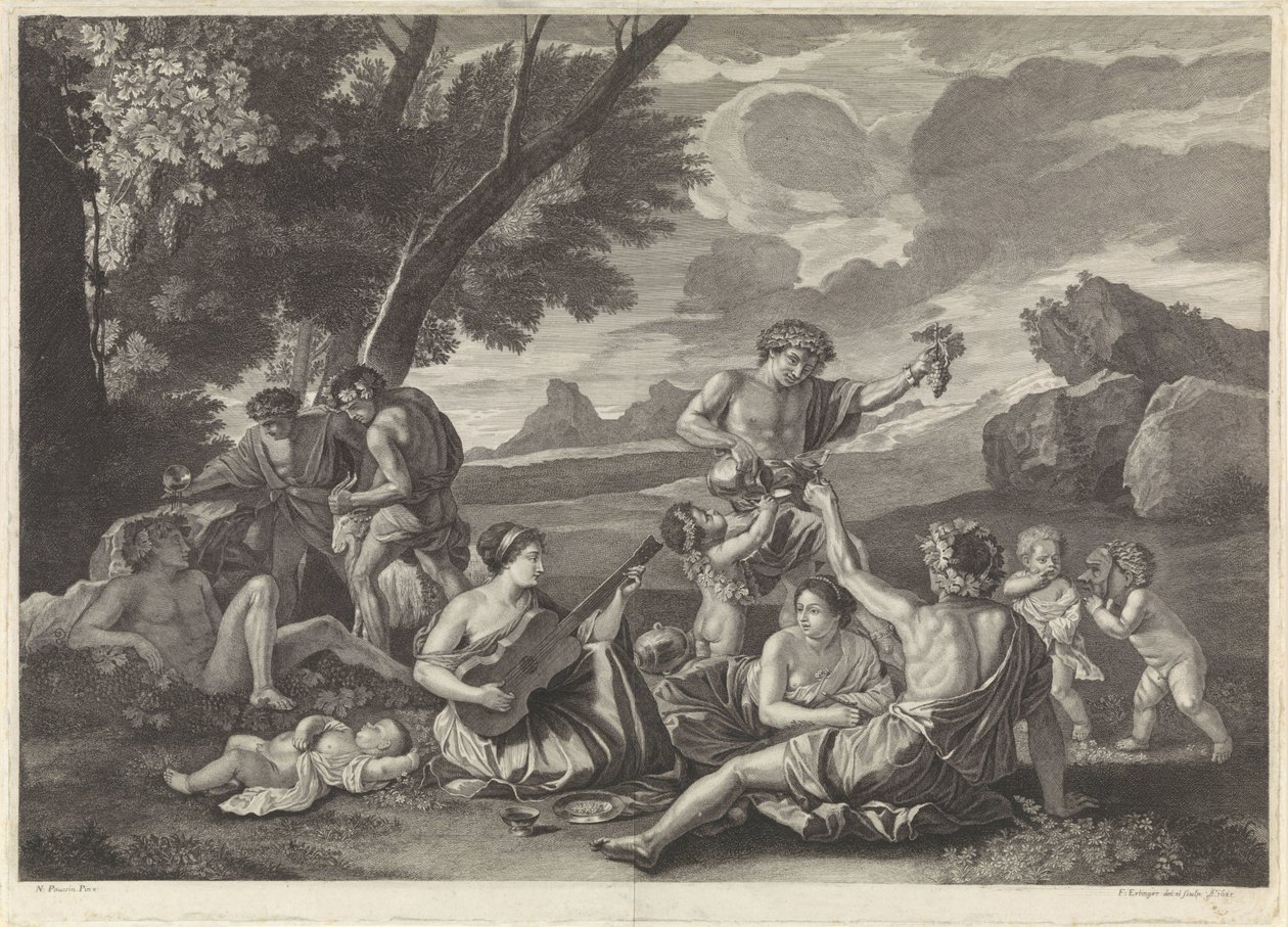 paisaje con bacantes de Franz Ertinger