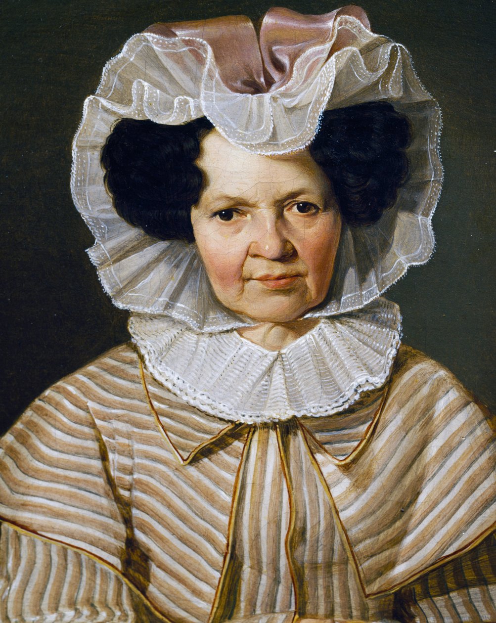 Retrato de Therese Burger Bischof, pintura por Franz Eybl (1806-1880) de Franz Eybl